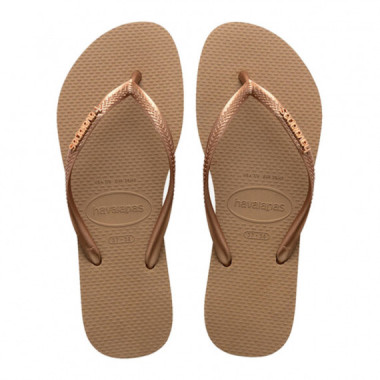 HAVAIANAS Slim Logo Metallic Oro