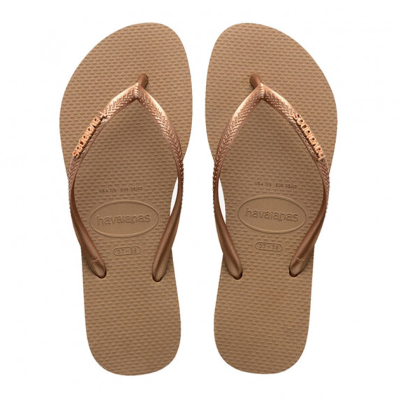 HAVAIANAS Slim Logo Metallic Oro