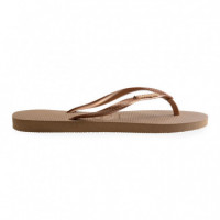 HAVAIANAS Slim Logo Metallic Oro