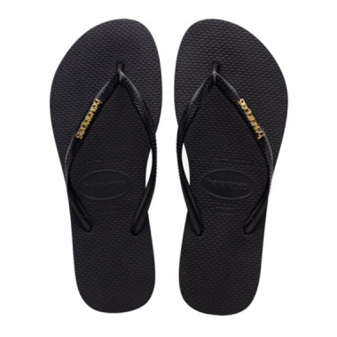 HAVAIANAS Slim Logo Metallic Negro