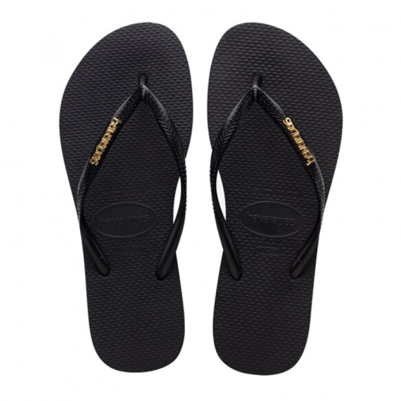 HAVAIANAS Slim Logo Metallic Negro