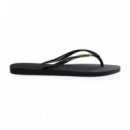 HAVAIANAS Slim Logo Metallic Negro