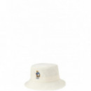 POLO RALPH LAUREN - WOVEN-BUCKET-HAT - DECKWASH WHITE W NEWPORT BEAR - 710B19127001/DECKWASH WHITE W NEWPORT BEAR