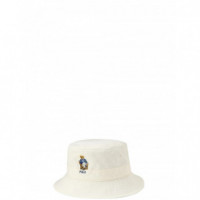 Polo RALPH LAUREN - Woven-bucket-hat - Deckwash White W Newport Bear - 710B19127001/DECKWASH White W Newport Bear