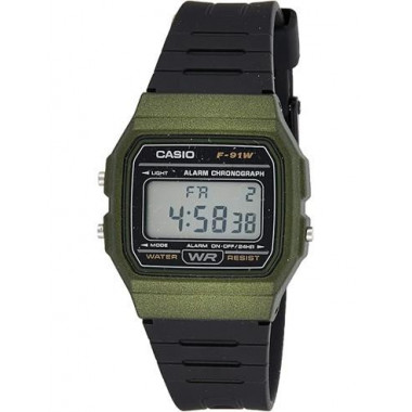 CASIO F-91WM-3ADF Reloj Digital Fecha, Resistente Al Agua, Correa de Resina
