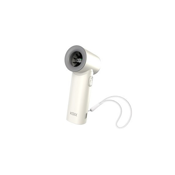 KSIX Ventilador Portatil Recargable Con 5 Velocidades BVENTGO01 Blanco