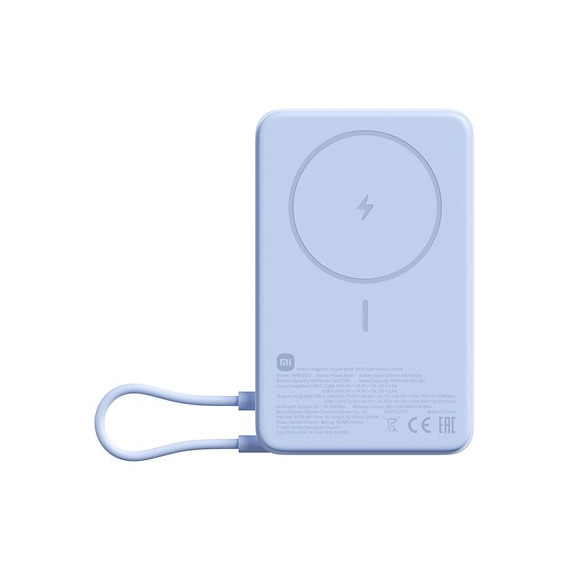 XIAOMI Bateria Externa Portatil 10000mAh Azul Carga Inalambrica Magnetica ,Con Soporte WPB1007Z