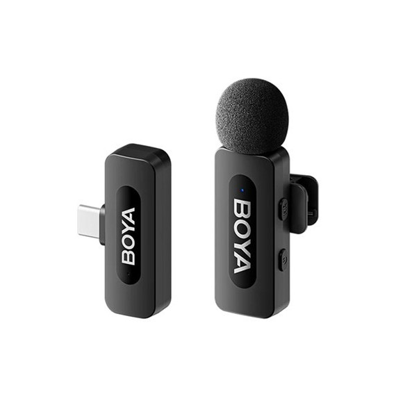 BOYA Microfono Inalambrico De Solapa BY-V10 COn TIpo C