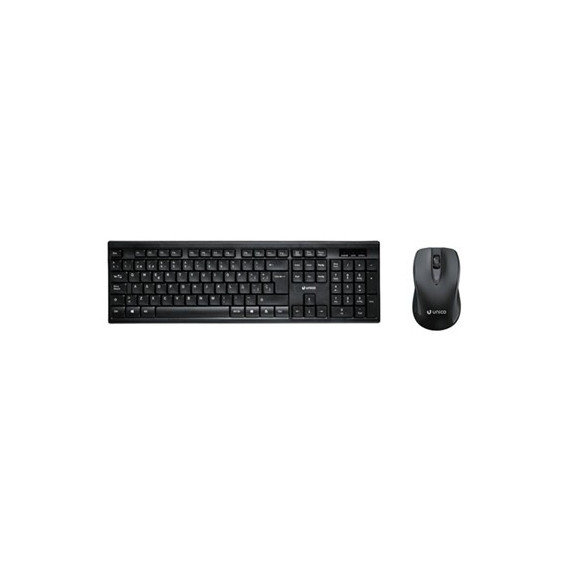 UNICO Pack Teclado+Raton Inhalambrico KB2036 Negro
