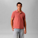 Polo de piqué de algodón con cuello abierto