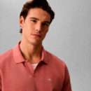 Polo de piqué de algodón con cuello abierto