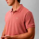 Polo de piqué de algodón con cuello abierto