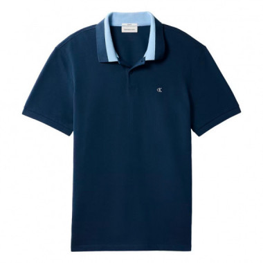 Polo de piqu&eacute; con cuello en contraste