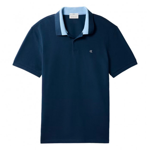 Polo de piqué con cuello en contraste