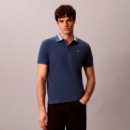 Polo de piqué con cuello en contraste