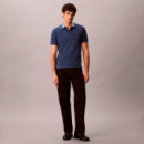 Polo de piqué con cuello en contraste