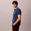 Polo de piqué con cuello en contraste