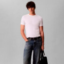 CAMISETA RIB SLIM WOVEN LABEL