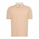 Polo de piqué con cuello en contraste
