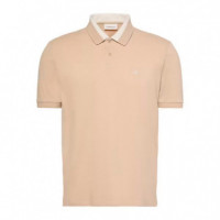 Polo de piqué con cuello en contraste