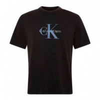 Camiseta de algodón lavado con monograma