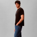 Camiseta de algodón lavado con monograma
