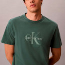Camiseta de algodón lavado con monograma