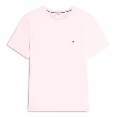 Camiseta slim de punto con logo bordado