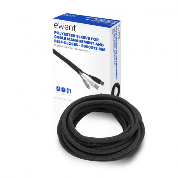 Manguito Polyster Malla EWENT para Gestion Cable con Auto-cierre
