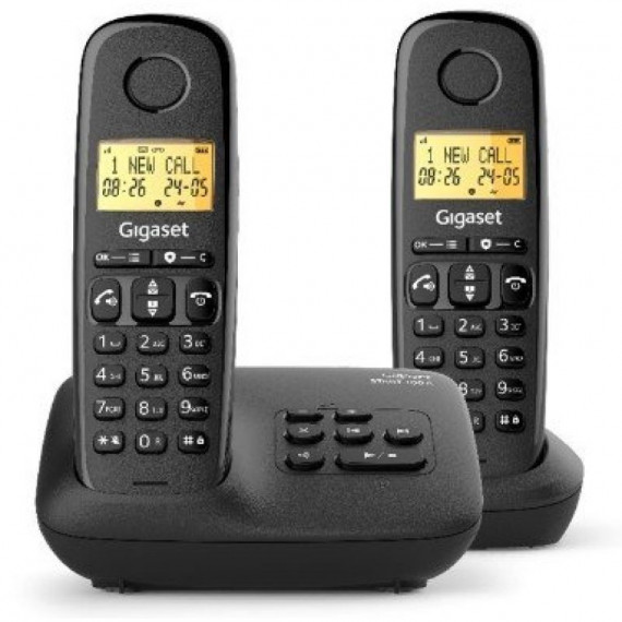 GIGASET Telefono Inalambrico Basic 100 Duo Negro