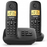 GIGASET Telefono Inalambrico Basic 100 Duo Negro
