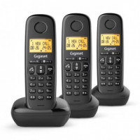TELEFONO INALAMBRICO GIGASET BASIC 100 TRIO DECT NEGRO