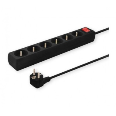 SAVIO REGLETA DE 5 ENCHUFES 1.5M NEGRO