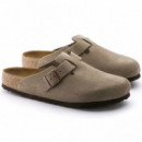 Calzado Zuecos BIRKENSTOCK Boston ante Taupe Plantilla Blanda