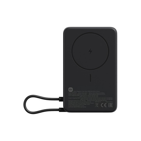 XIAOMI Bateria Externa Portatil 10000mAh Negra Carga Inalambrica Magnetica ,Con Soporte WPB1007Z
