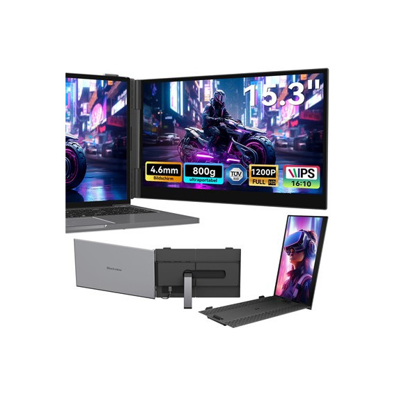 BLACKVIEW Monitor Portatil 15.3" SCM8 FHD 300cd/m2 FHD 60HZ  (Dual Screen)