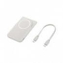 SAMSUNG Bateria Externa Portatil 5000mAh Inalambrica Magnetica Con Soporte Typical Qi2 15W Blanca