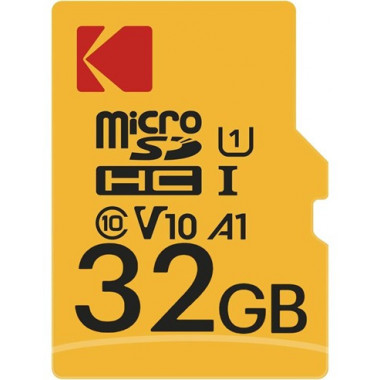 KODAK Tarjeta Memoria Micro SDHC 32Gb Con Adaptador UHS-I U1 V10 A1 90Mbps