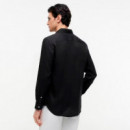 Camisa de corte regular en puro lino lavado