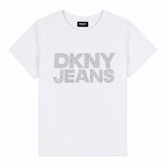 Camiseta JEANS STACKED RHINESTONE