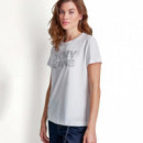 Camiseta JEANS STACKED RHINESTONE