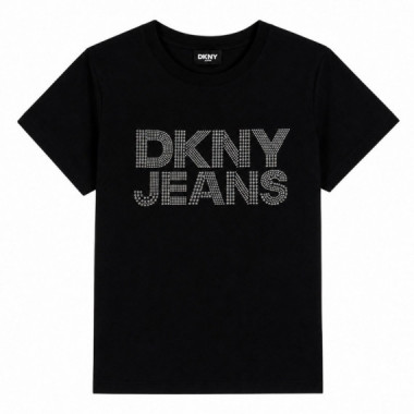 Camiseta JEANS STACKED RHINESTONE