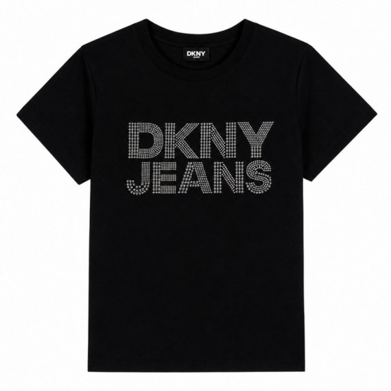 Camiseta JEANS STACKED RHINESTONE