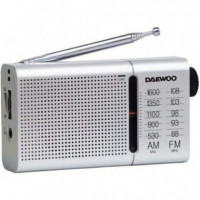 DAEWOO Radio Portatil DW1037/ a Pilas / Plateada