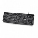 Teclado Multimedia NGS FUNKY V4 USB con Cable, Negro