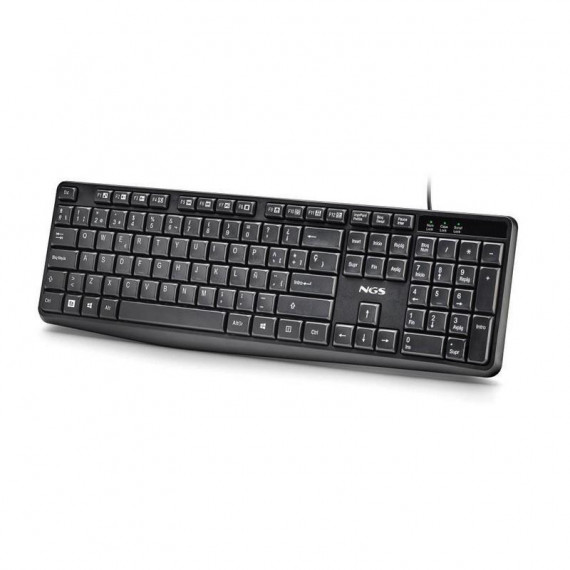 Teclado Multimedia NGS FUNKY V4 USB con Cable, Negro