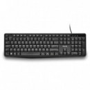 Teclado Multimedia NGS FUNKY V4 USB con Cable, Negro