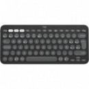 Teclado Logitech Pebble Keys 2 K380s TKL Inalámbrico Negro