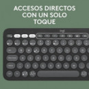 Teclado Logitech Pebble Keys 2 K380s TKL Inalámbrico Negro