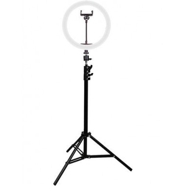 KSIX Aro De Luz Led Selfie Para Movil 14W Con Tripode 160Cms Studio Live Max Negro